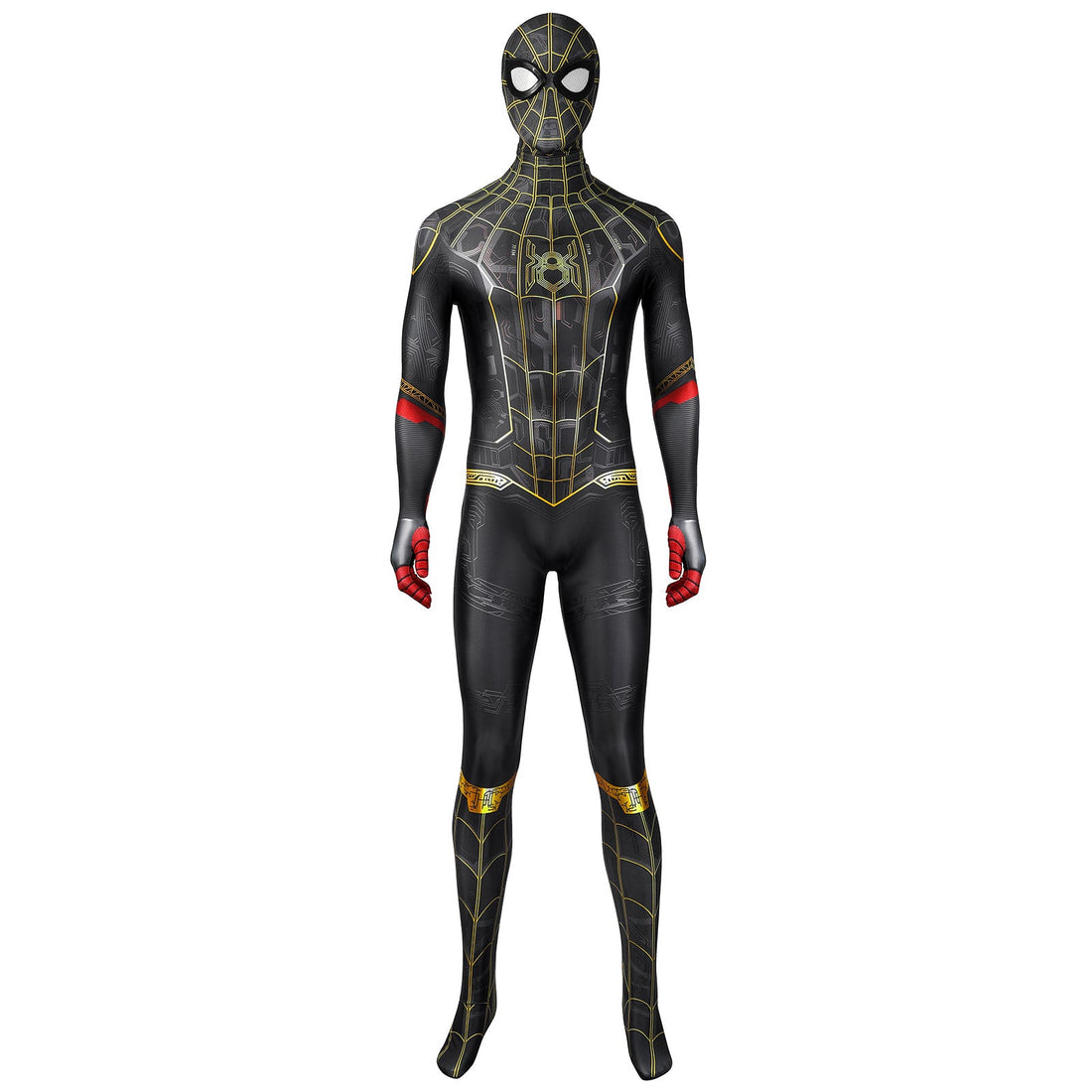 Spider-Man 3 No Way Home Peter Parker Black Gold Suit Jumpsuit Costumes