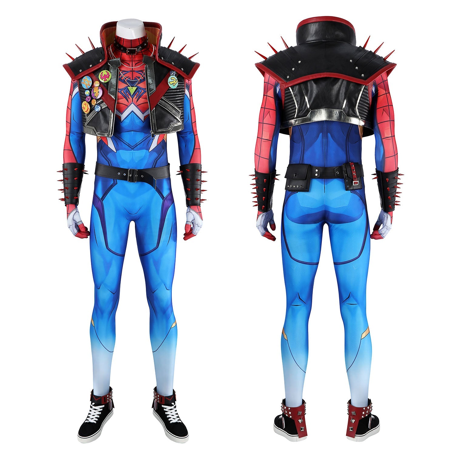 Marvel Rivals Spider punk 2099 Jumpsuit Full Set Cosplay Costumes