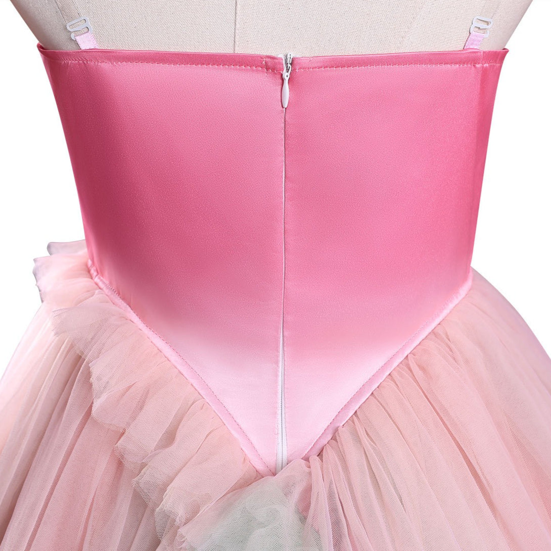 Wicked: For Good Witch Glinda Pink Green Dress Cosplay Costumes