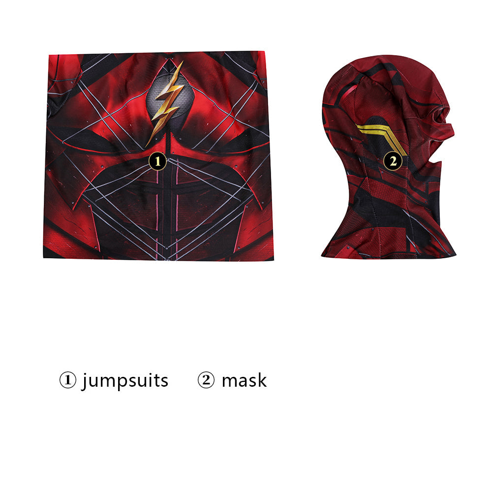 Justice League Barry Allen The Flash Jumpsuit with Mask Costumes