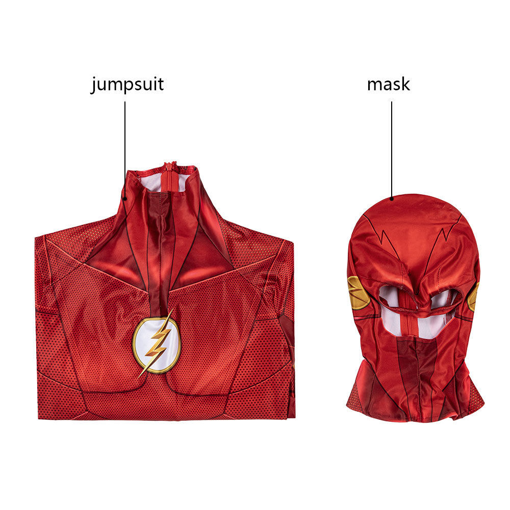 The Flash Season 5 Barry Allen Male Jumpsuit with Mask Costumes