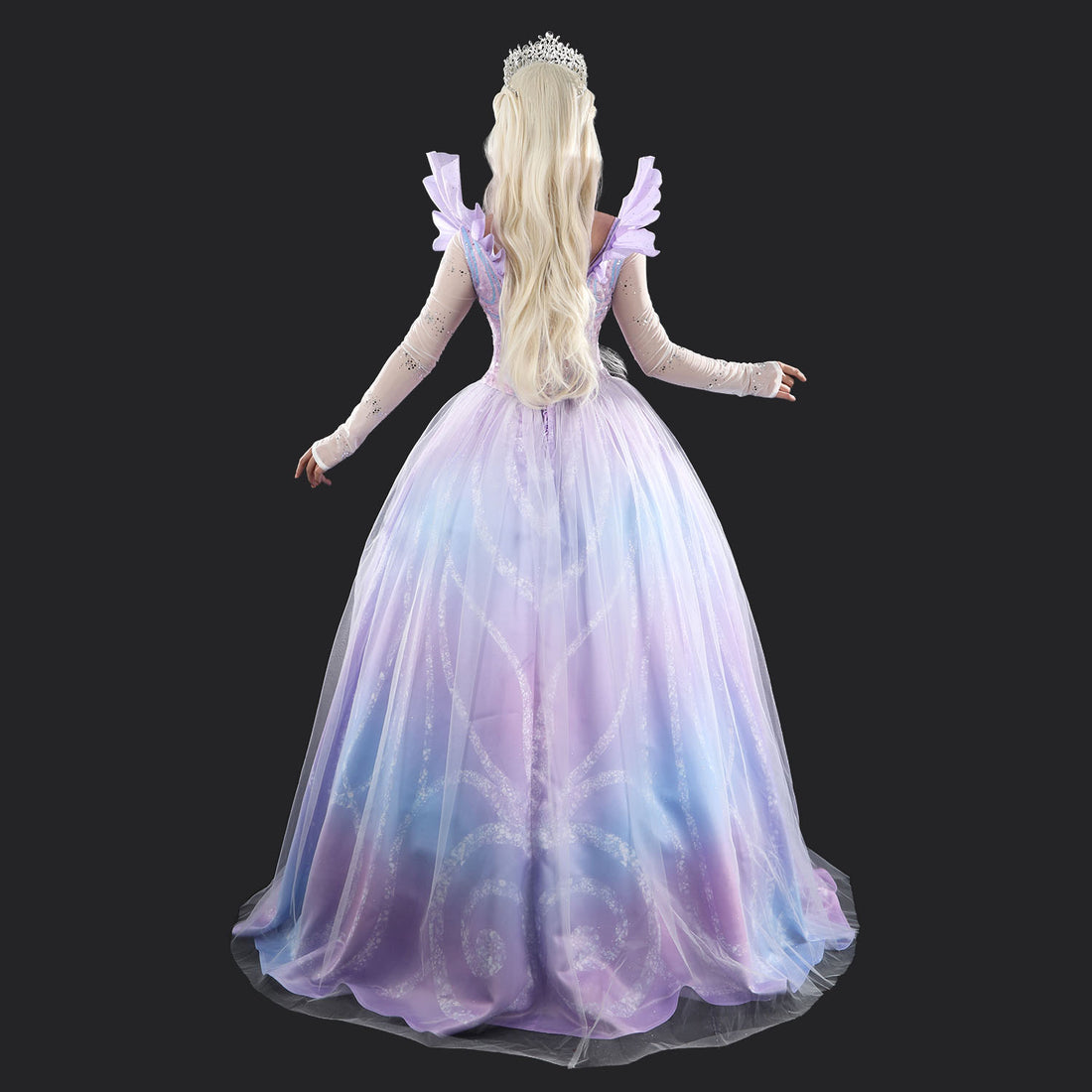 Wicked: For Good Part Two Galinda Dress with Crown Cosplay Costumes