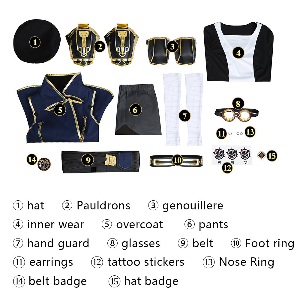 LOL Arcane 2 VI Female Top Level Cosplay Costumes