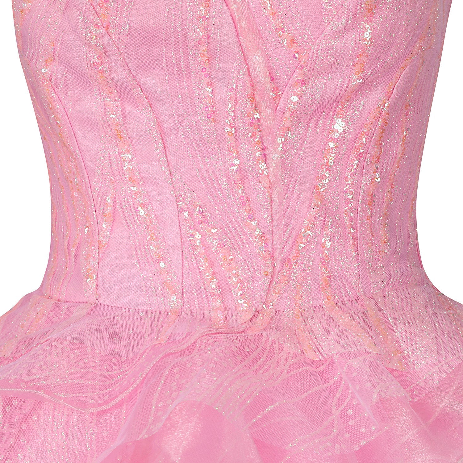 Wicked Part One Galinda Female Dress with Crown Cosplay Costumes