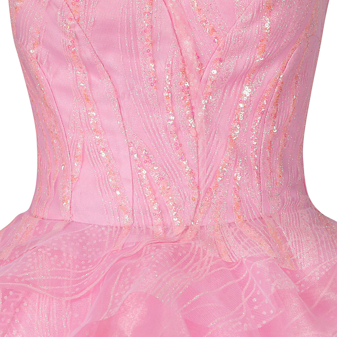 Wicked Part One Galinda Female Dress with Crown Cosplay Costumes