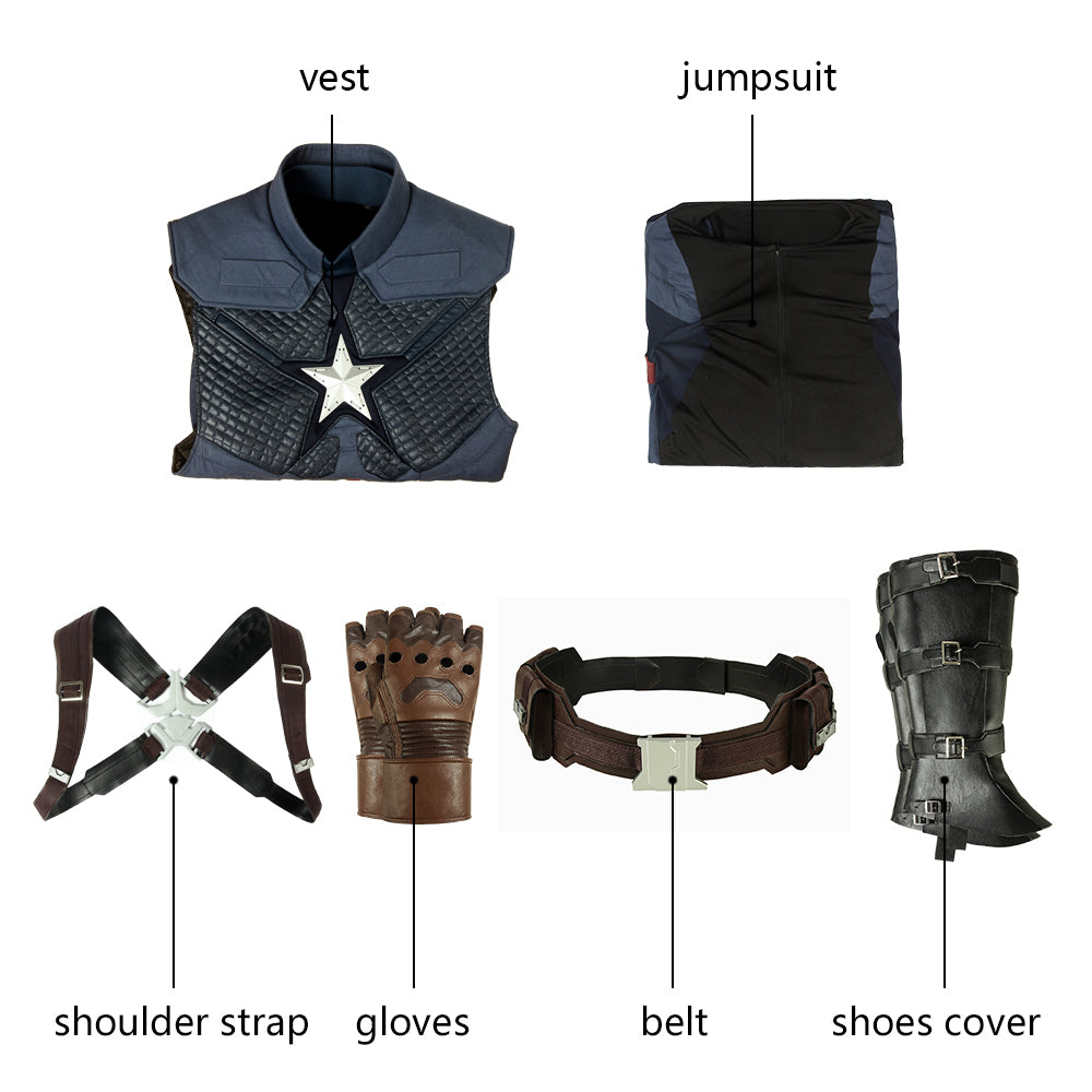 Avengers 4 Endgame Captain America Steve Rogers Leather Top Costumes