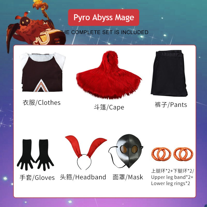 Genshin Impact Abyss Mage Hydro Cryo Pyro Electro Cosplay Costumes