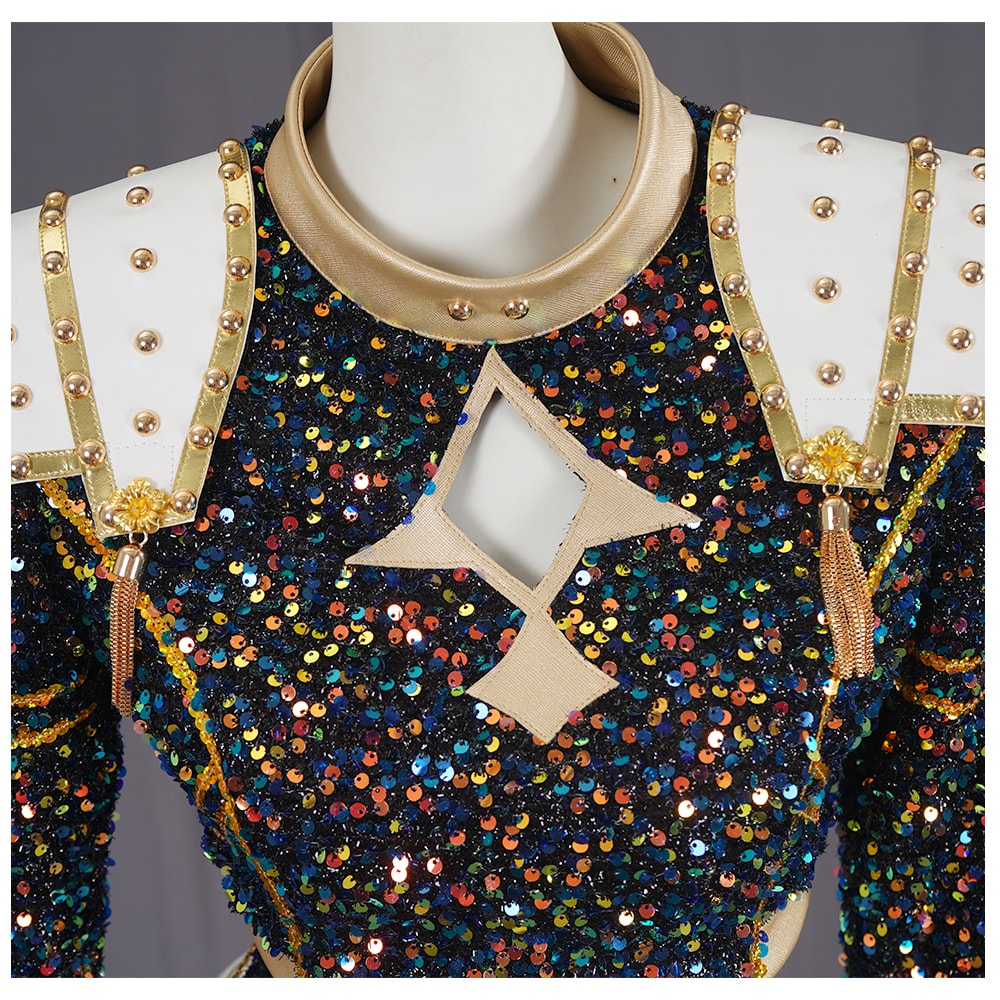 KPop Demon Hunters Rumi Zoey Mira Glitter Black Adult Kids Cosplay Costumes