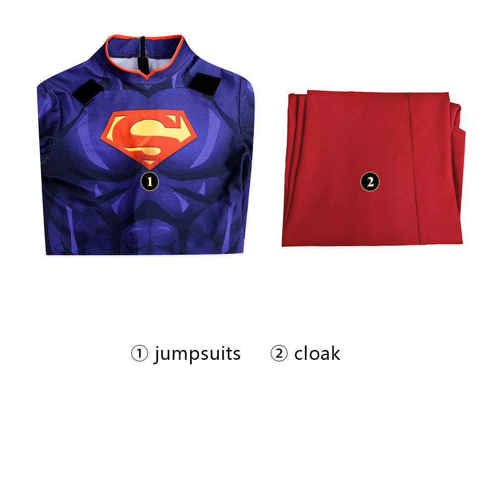 The New 52 Superman Clark Kent Male Jumpsuit Cosplay Costumes