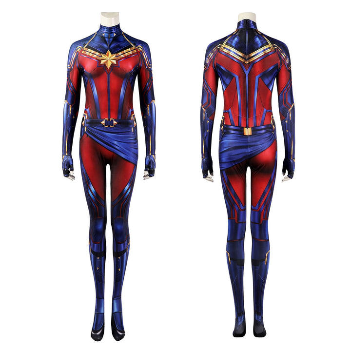 Avengers Endgame Captain Marvel Carol Danvers Jumpsuit with Mask Costumes