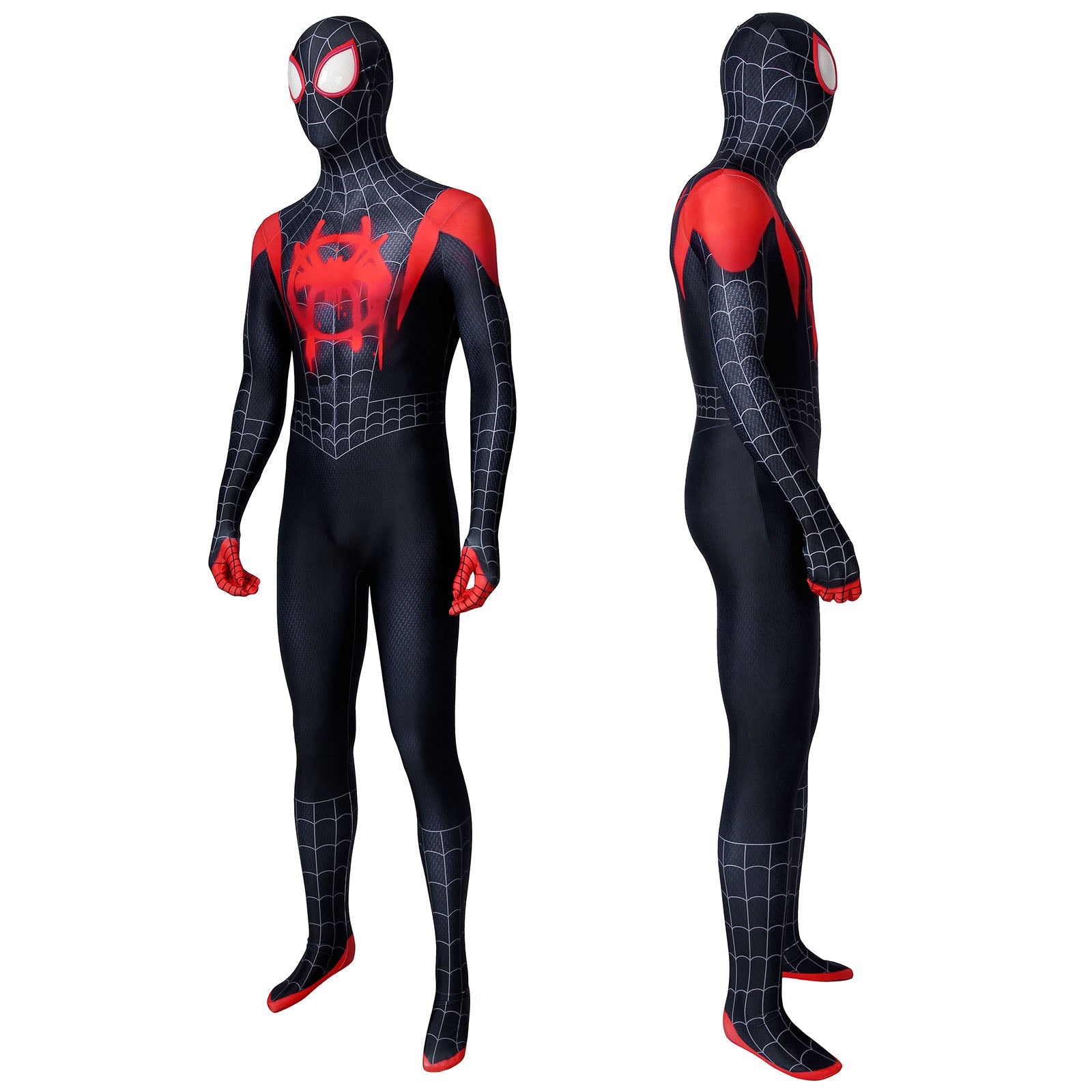 Spider-Man Into the Spider-Verse Miles Morales Male Jumpsuit Costumes