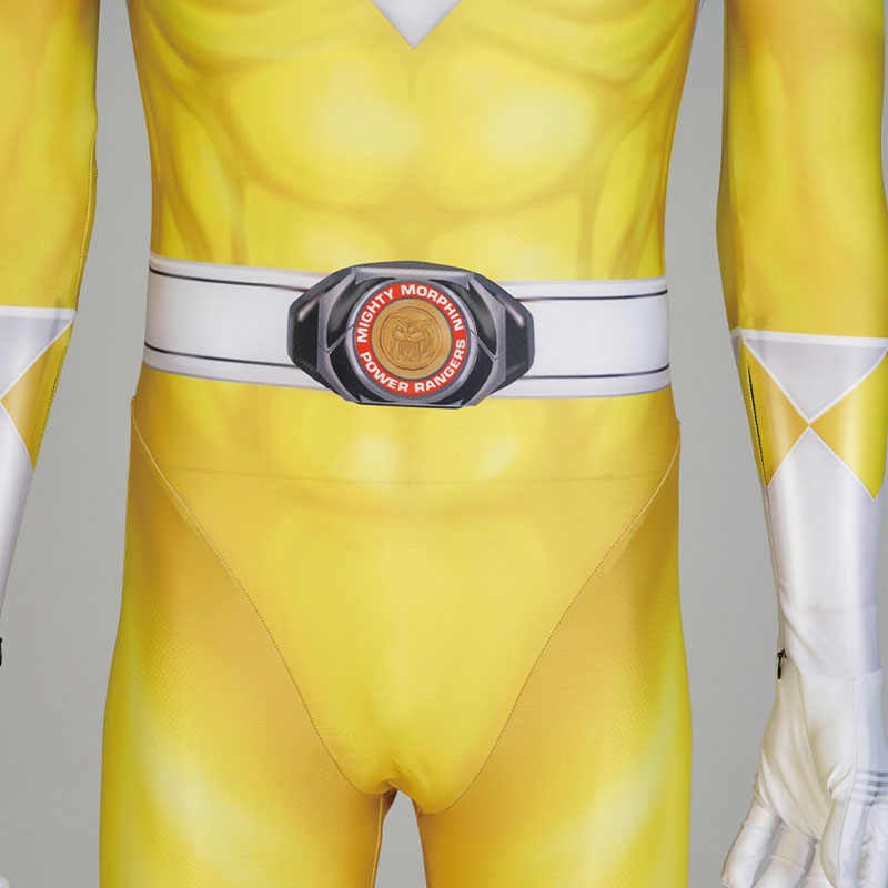 Mighty Morphin Power Rangers Dime Tribe Knight Boi Yellow Cosplay Costumes