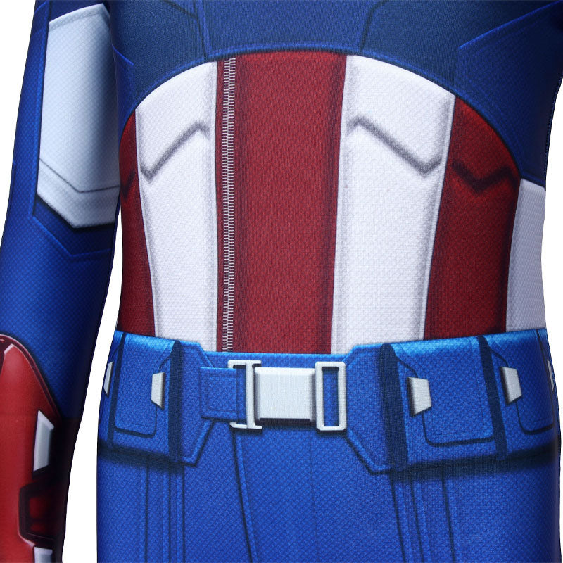 The First Avenger Captain America Kids Jumpsuit Cosplay Costumes