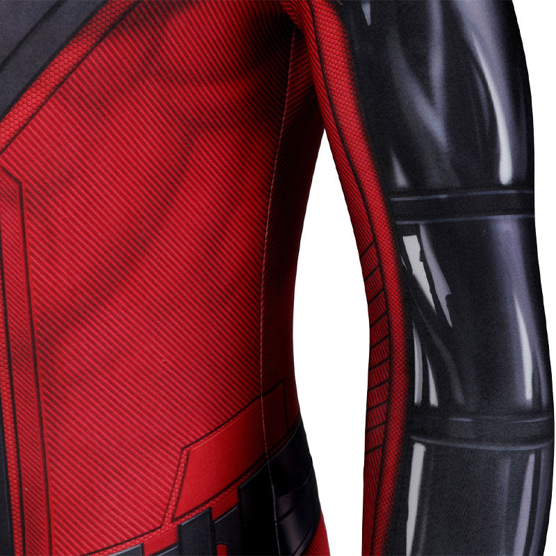 Spider-Man PS5 Crimson Cowl Suit Jumpsuit Cosplay Costume