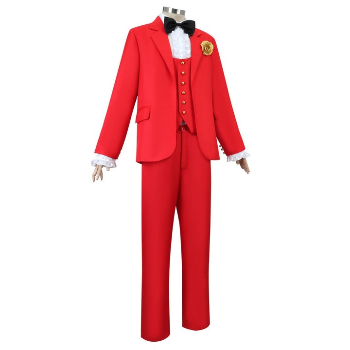 Beetle Juice Michael Keaton Red Suit Halloween Cosplay Costumes
