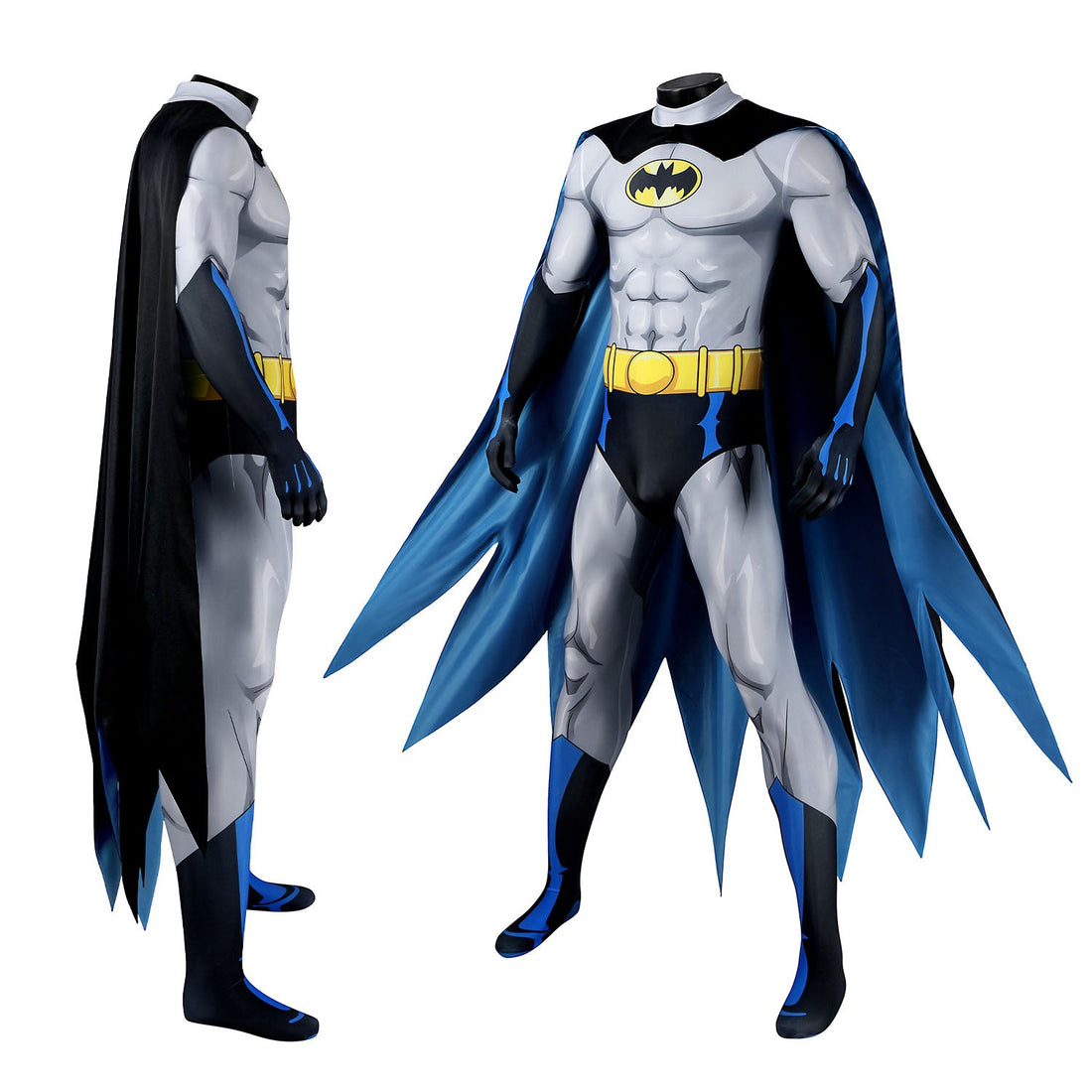 The Batman Bruce Wayne (TV Series) Male Jumpsuit Cosplay Costumes