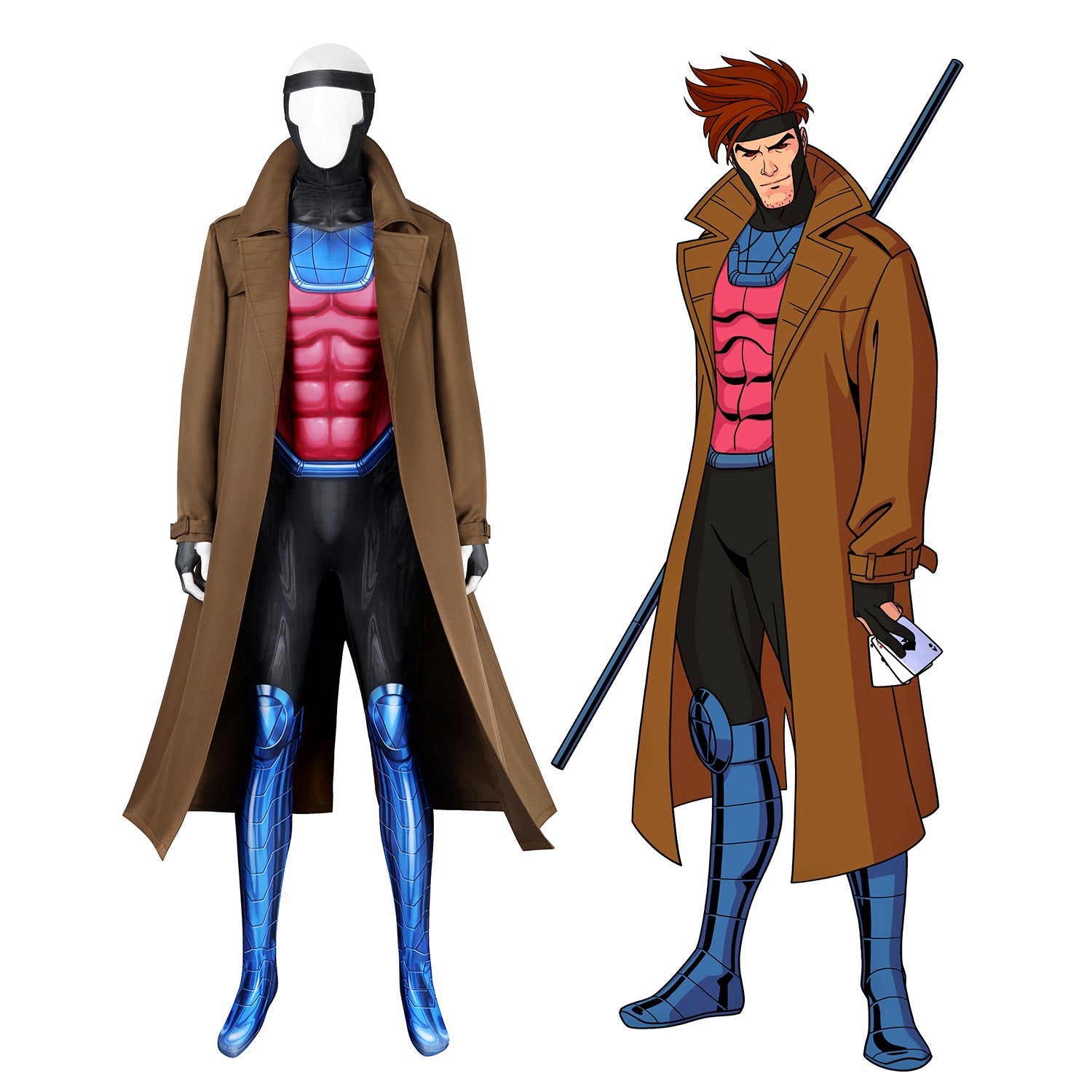 X-Men'97 Gambit Remy Etienne Lebeau Top Level Cosplay Costumes