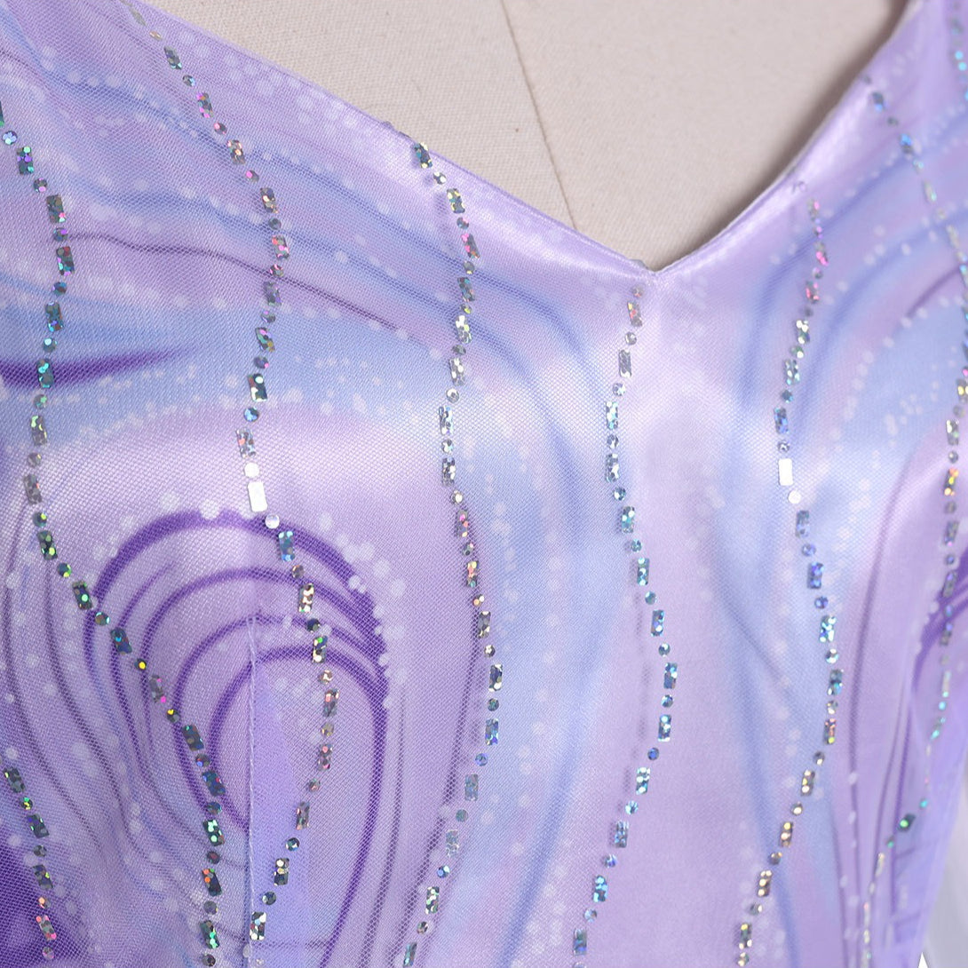 Wicked: For Good Glinda Purple Iridescent Dress Cosplay Costumes