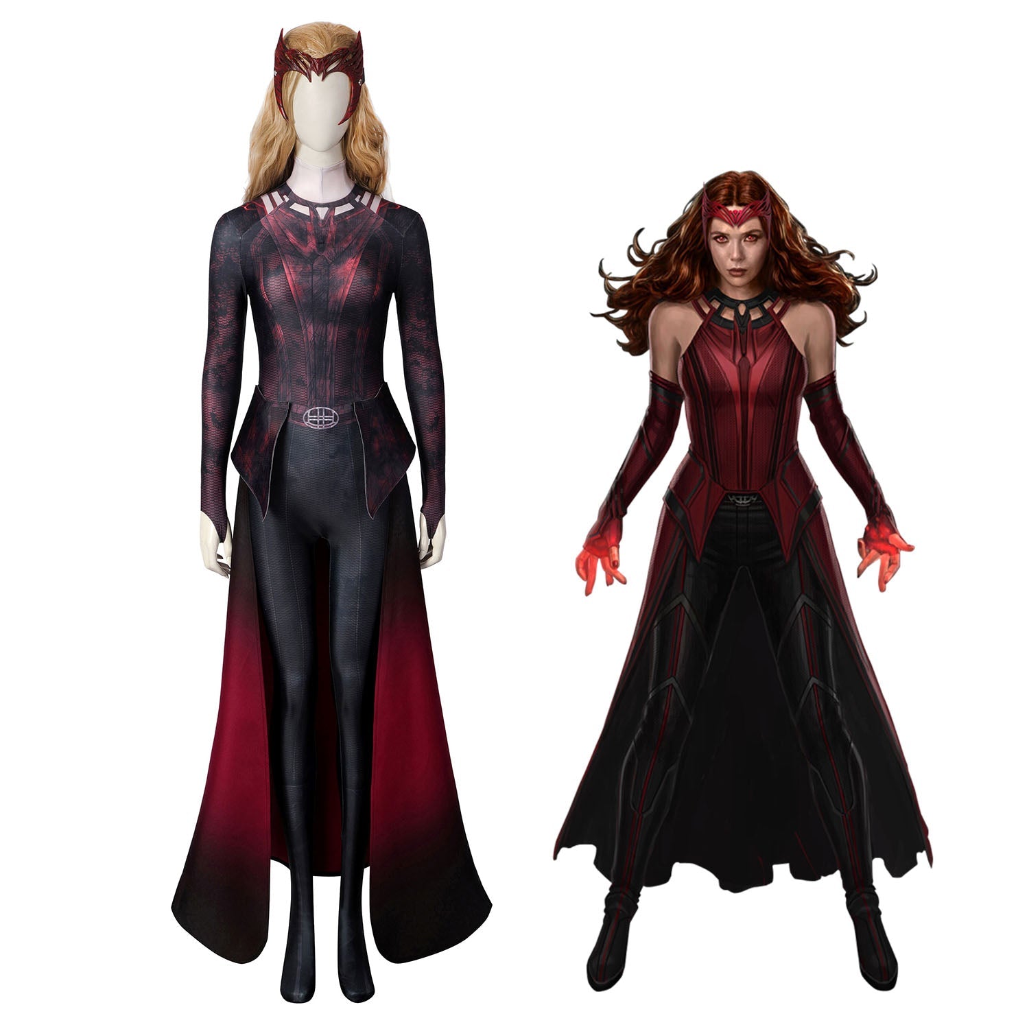 Doctor Strange in the Multiverse of Madness Wanda Scarlet Witch Jumpsuit Costumes