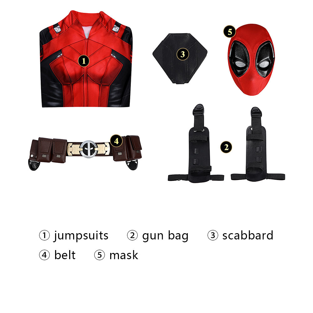 Deadpool 3 Deadpool & Wolverine Lady Jumpsuit with Accessories Costumes