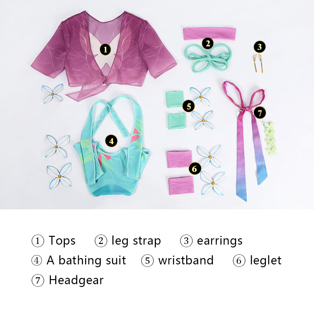 Marvel Rivals Psylocke Swimsuit Top Full Cosplay Costumes