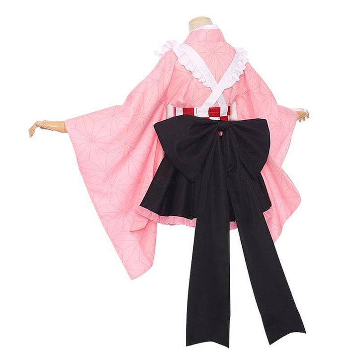Demon Slayer Nezuko Kamado Kimono Maid Outfit Cosplay Costumes