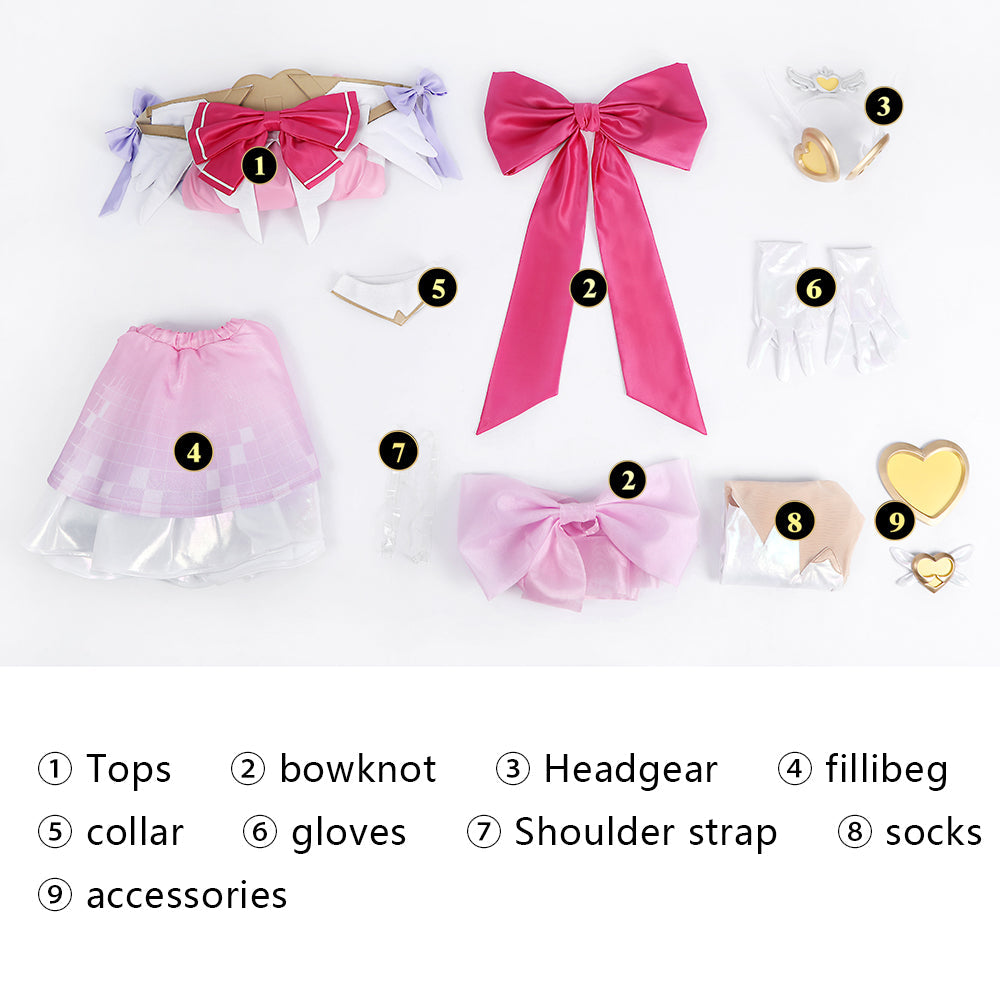 Overwatch 2 Magical Girl Juno Dress Full Set Cosplay Costumes