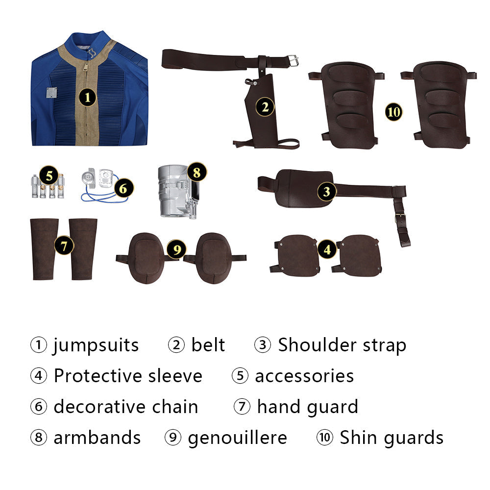 Fallout Vault Season 1 Lucy #33 Male Full Set Cosplay Costumes