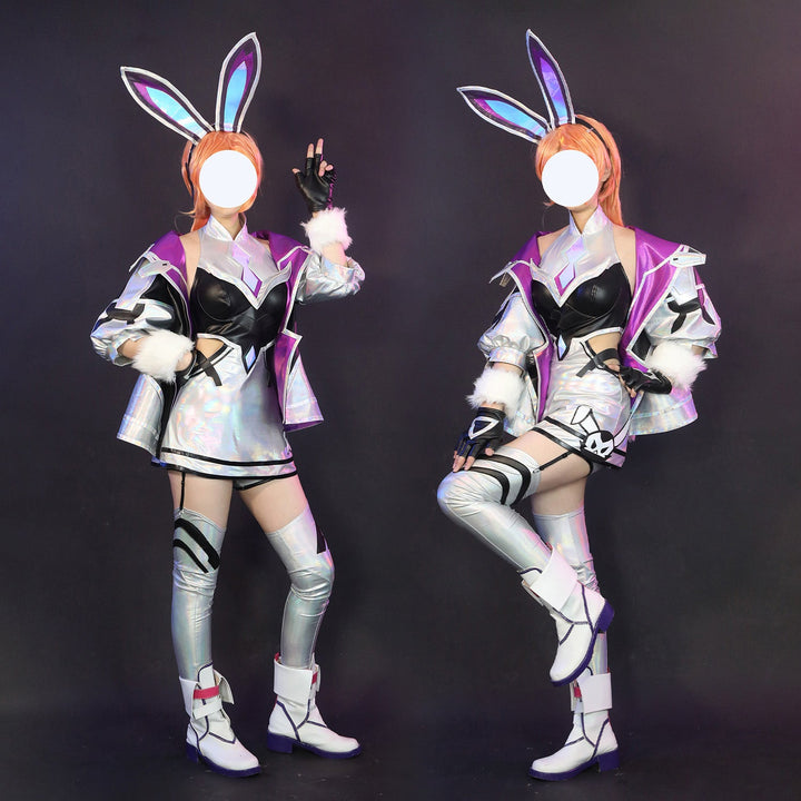 Game LOL Battle Bunny Miss Fortune Full Set Role Cosplay Costumes
