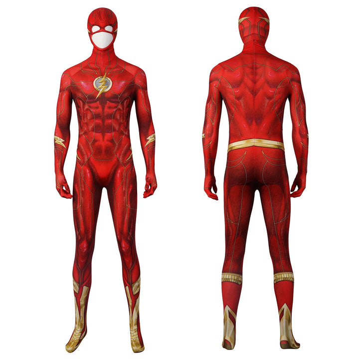 Flashpoint Barry Allen The Flash Jumpsuit with Mask Cosplay Costumes