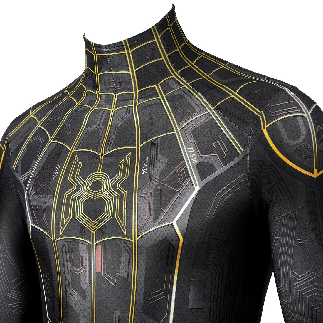 Spider-Man 3 No Way Home Peter Parker Black Gold Suit Jumpsuit Costumes
