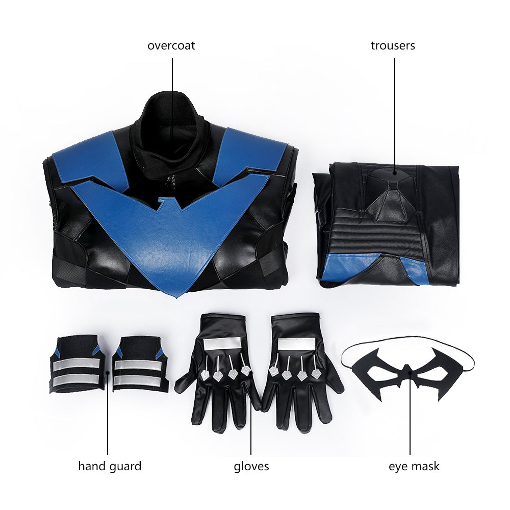 Batman Gotham Knight Nightwing Battle Suit Male Cosplay Costumes
