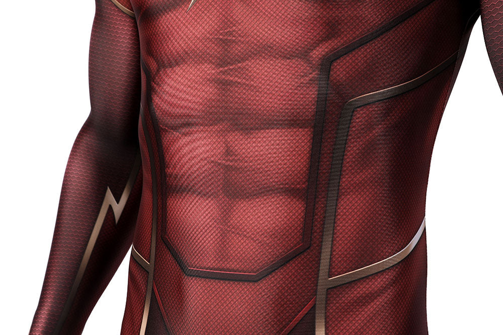 Injustice 2 The Flash Male Jumpsuit with Mask Cosplay Costumes