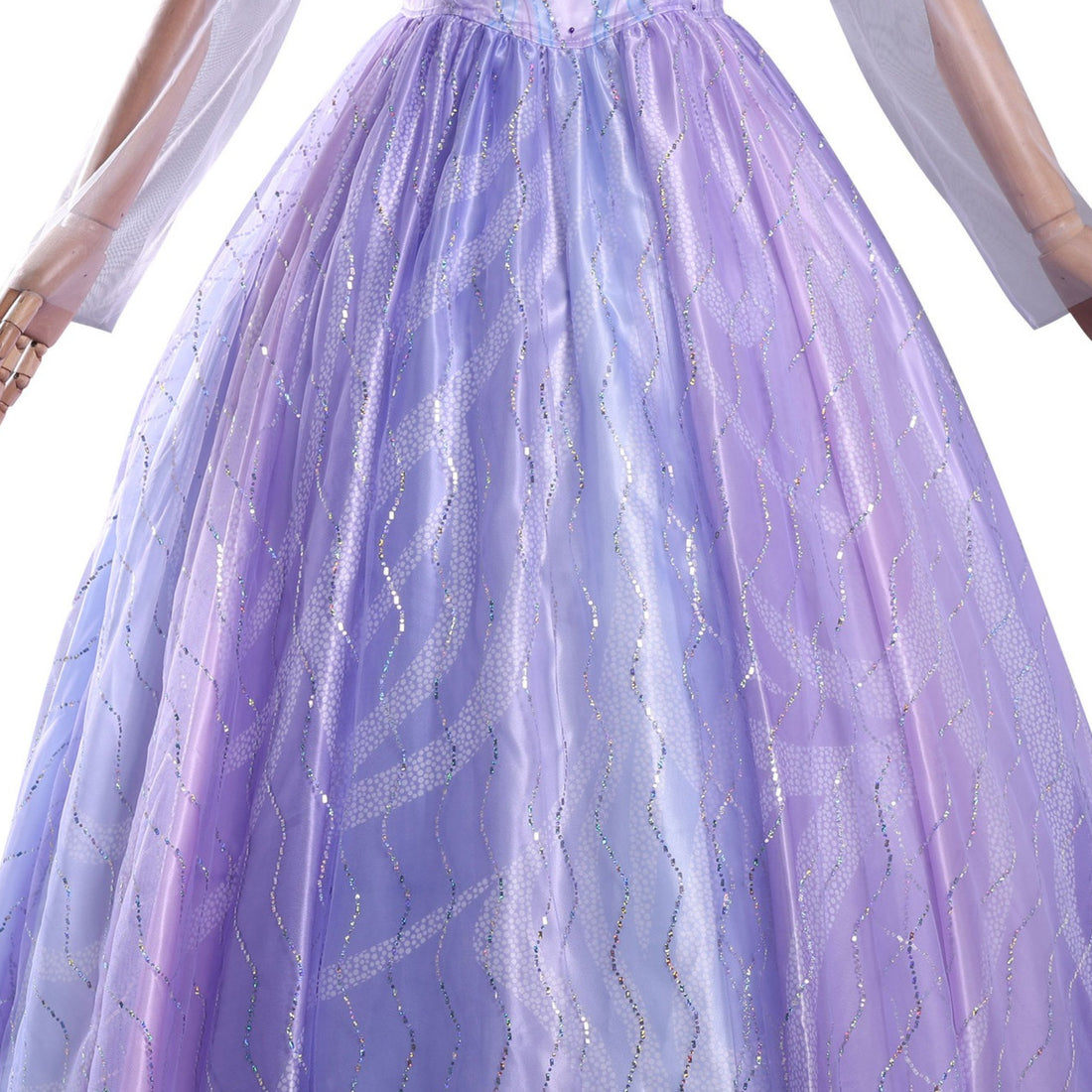 Wicked: For Good Glinda Purple Iridescent Dress Cosplay Costumes