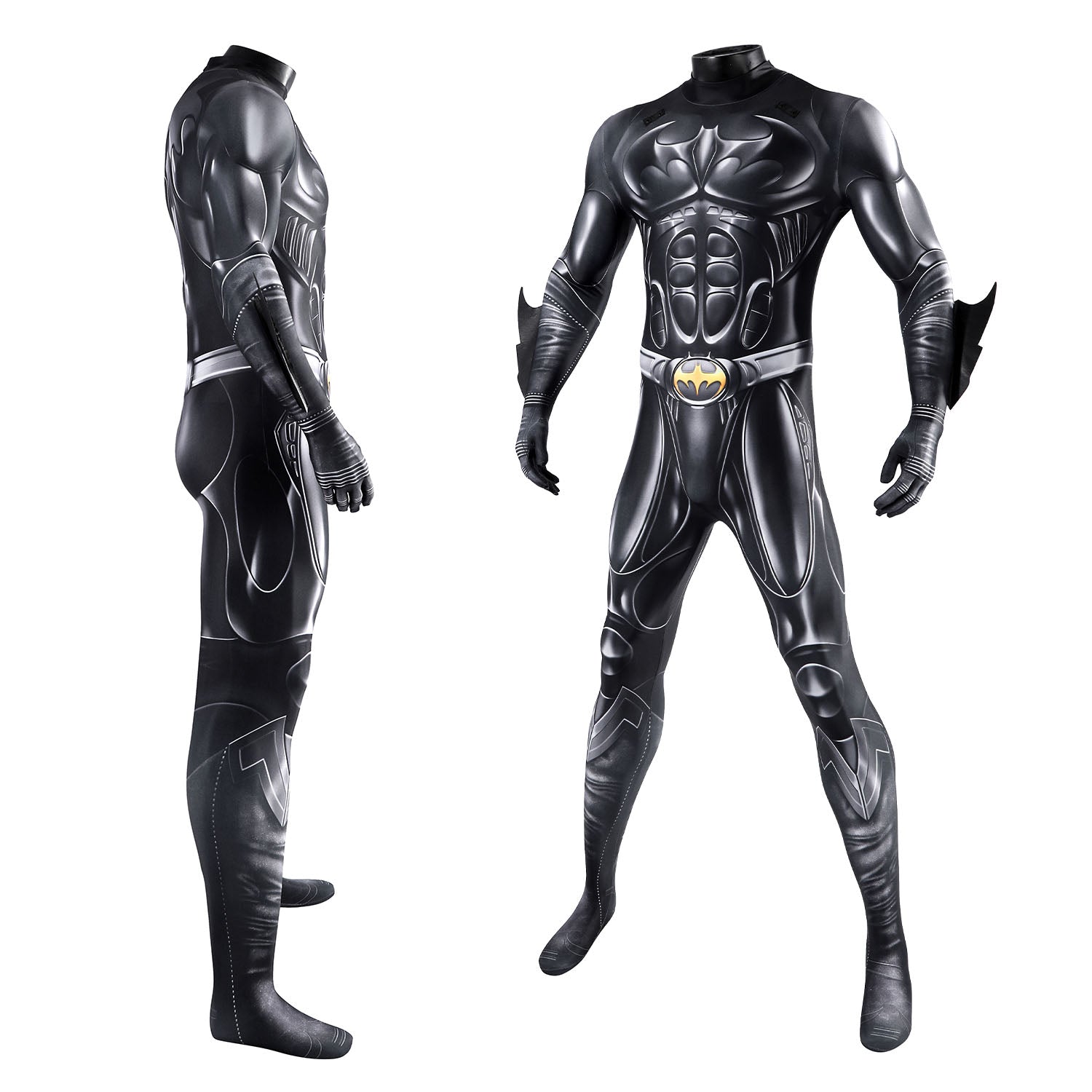 Batman Forever Bruce Thomas Wayne Jumpsuit with Cloak Cosplay Costumes