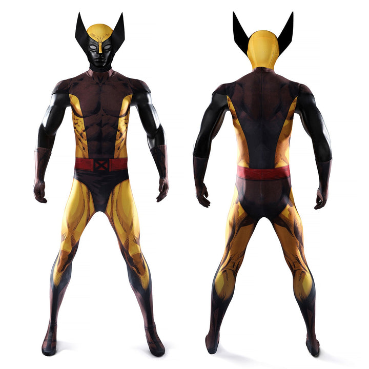 X-Men '97 Wolverine The Brown Suit Jumpsuit Helmet Cosplay Costumes