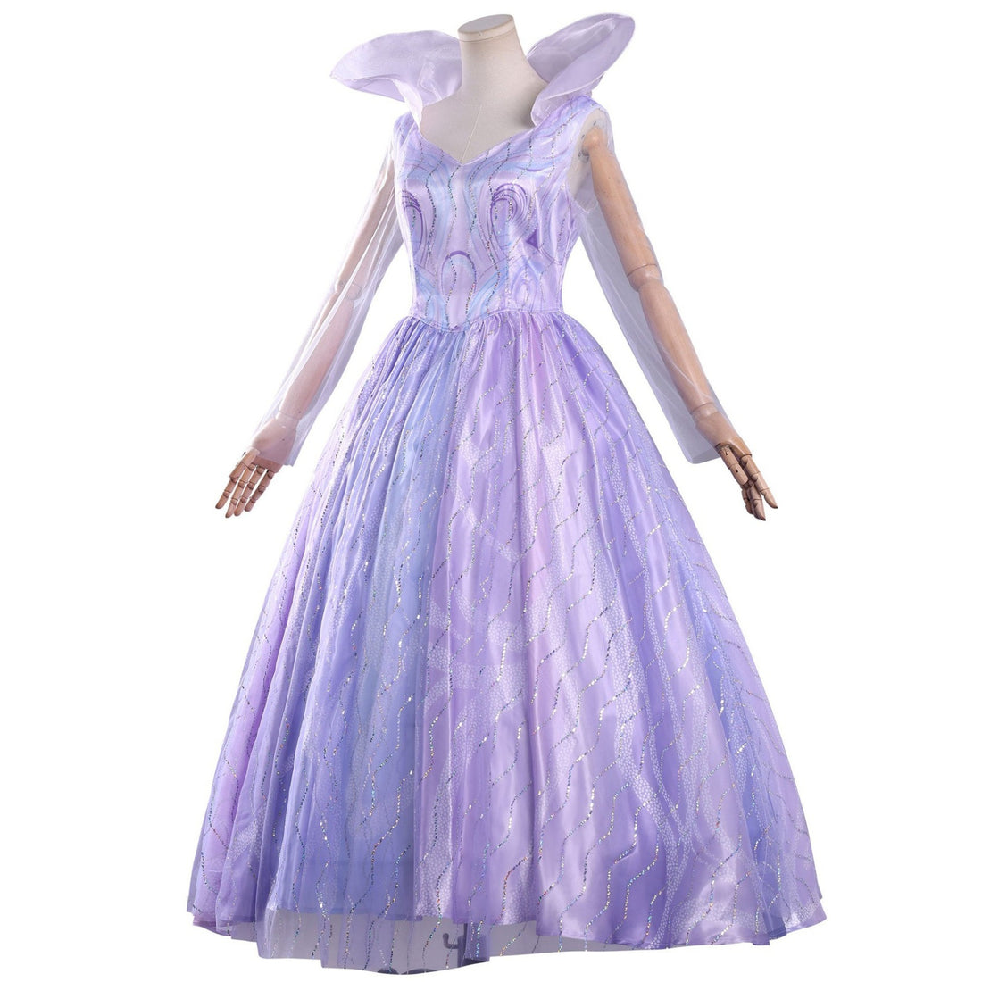 Wicked: For Good Glinda Purple Iridescent Dress Cosplay Costumes