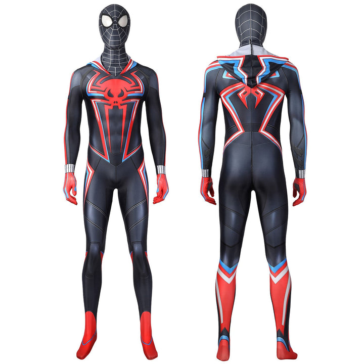 Spider-Man Miles Morales 2099 Suit Male Hoodie Jumpsuit Costumes
