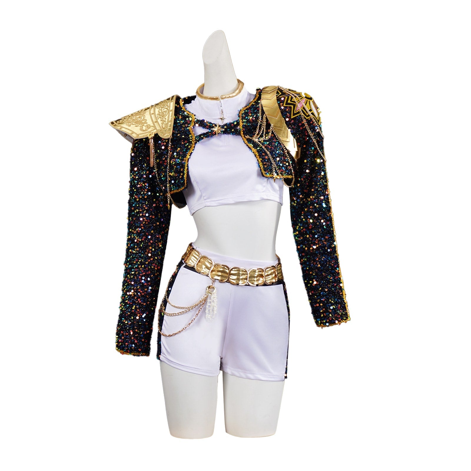KPop Demon Hunters Rumi Zoey Mira Glitter Black Adult Kids Cosplay Costumes
