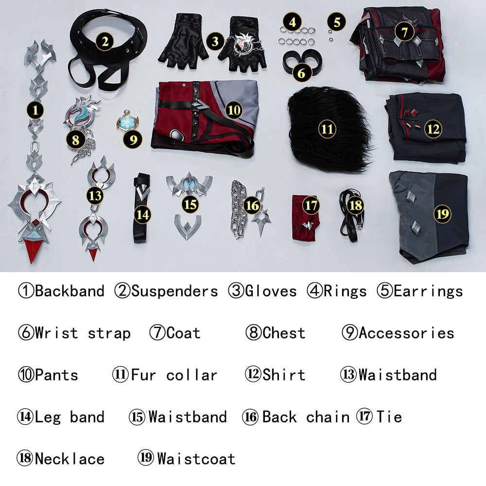 Game Genshin Impact Wriothesley Top Level Cosplay Costumes