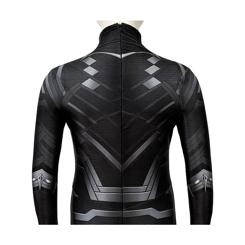 Black Panther Children Jumpsuit with Mask Cosplay Costume