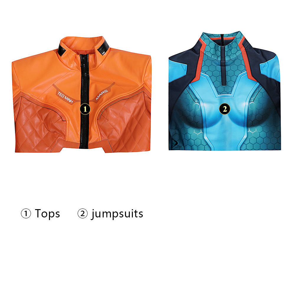 Overwatch 2 Juno Female Jumpsuit Full Set Cosplay Costumes