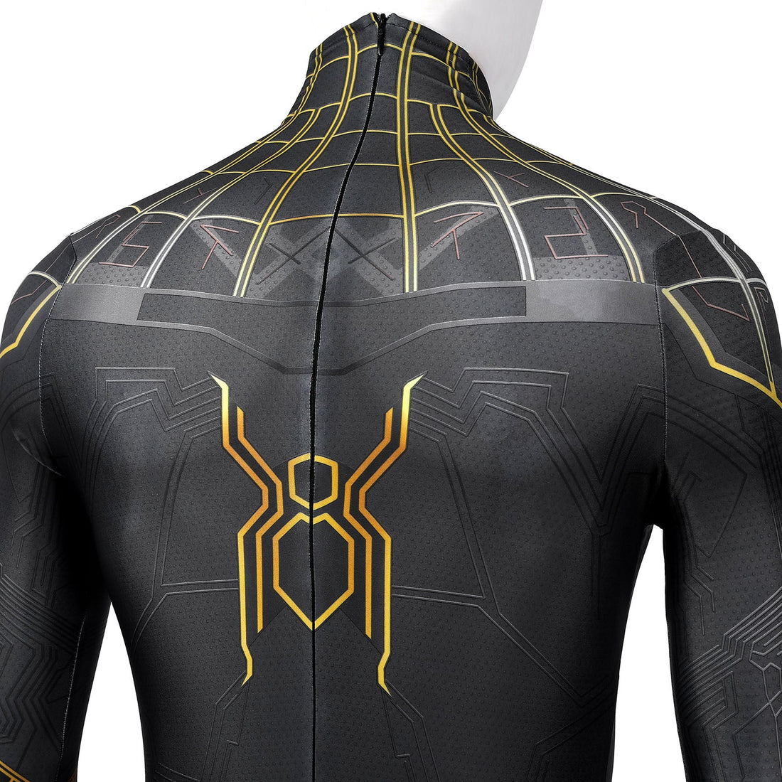 Spider-Man 3 No Way Home Peter Parker Black Gold Suit Jumpsuit Costumes