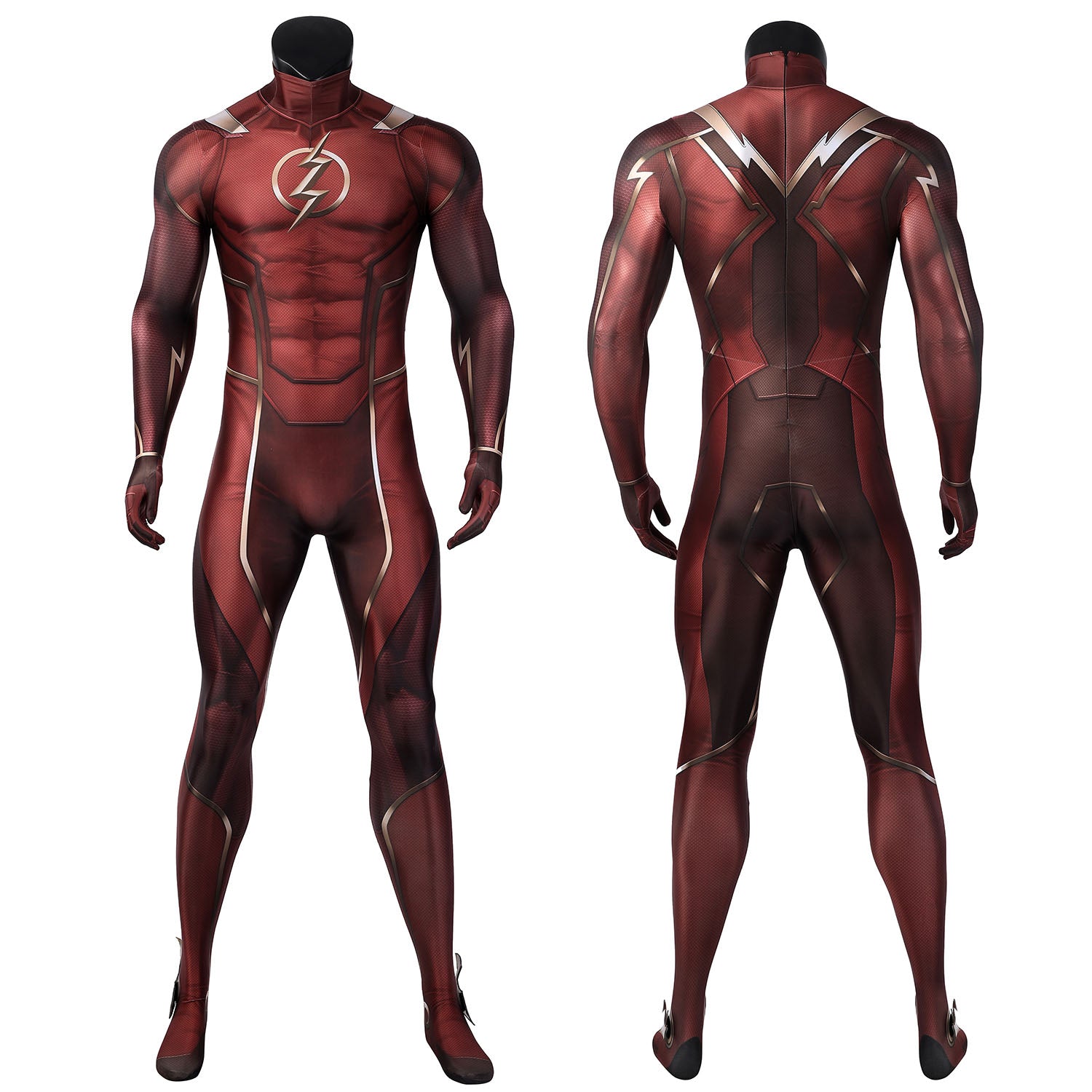 Injustice 2 The Flash Male Jumpsuit with Mask Cosplay Costumes
