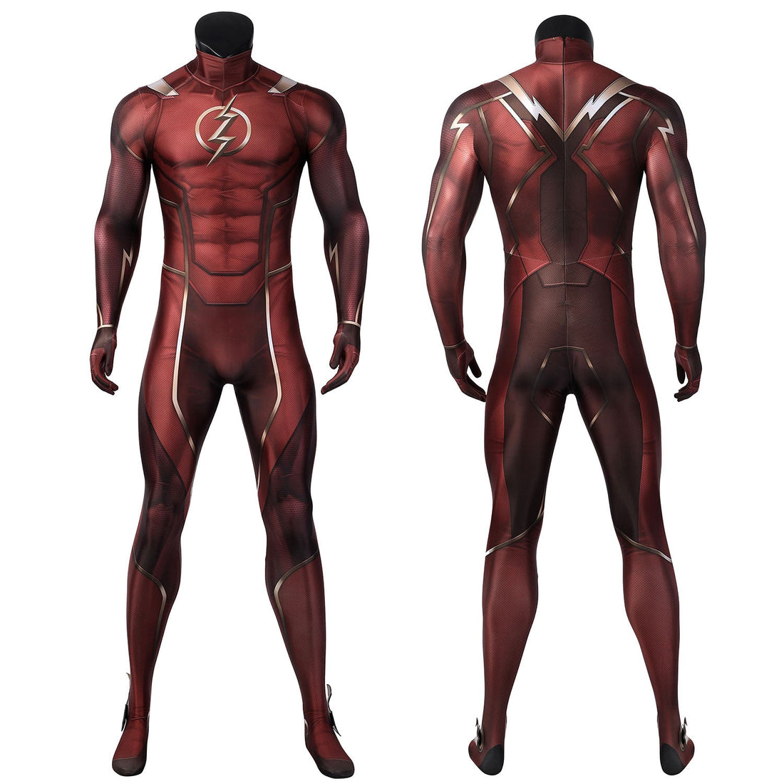 Injustice 2 The Flash Male Jumpsuit with Mask Cosplay Costumes
