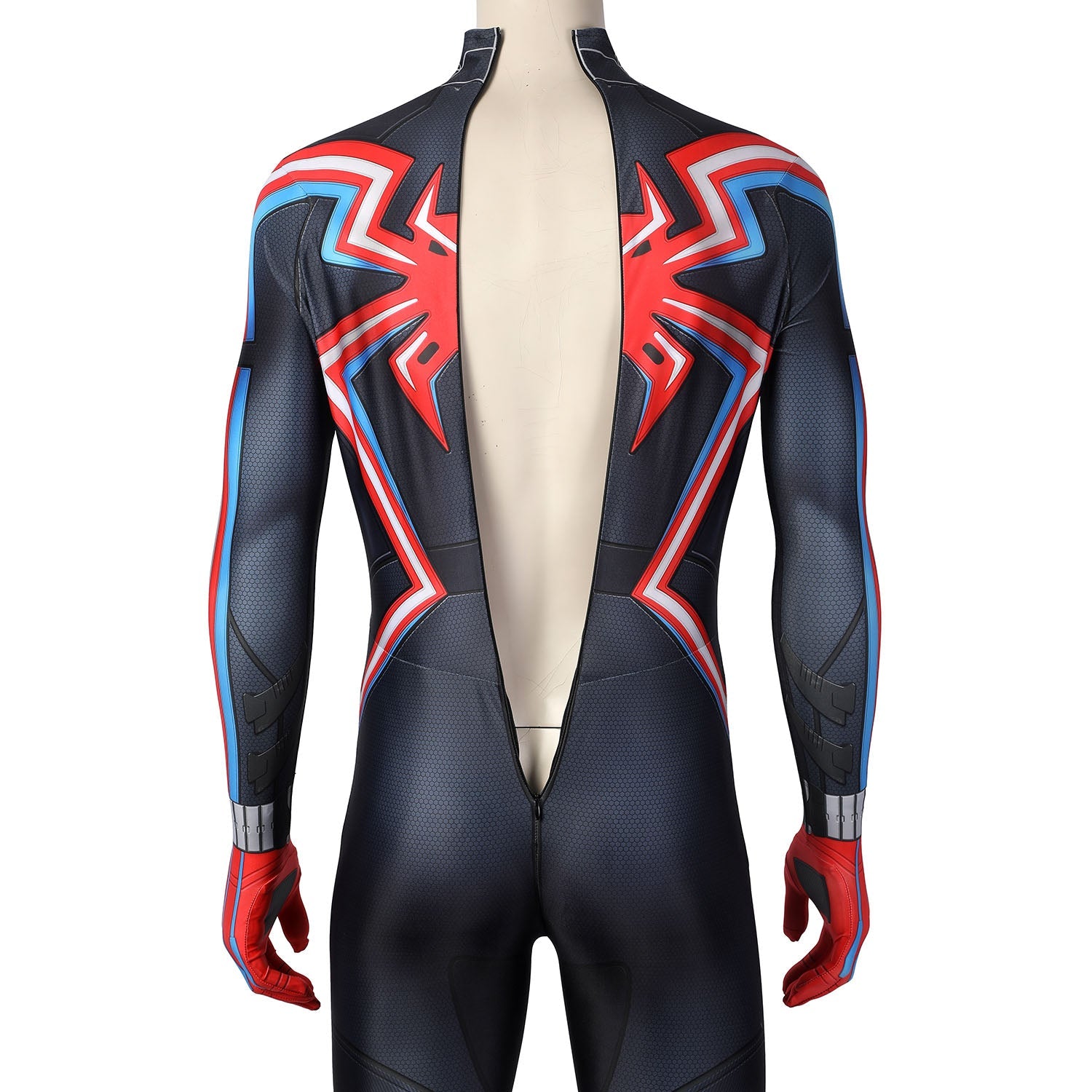 Spider-Man Miles Morales 2099 Suit Male Hoodie Jumpsuit Costumes