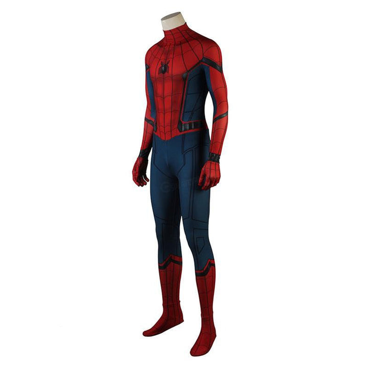 Spider-Man Homecoming Peter Parker Jumpsuit Elastic Force Cosplay Costume