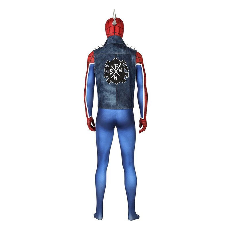 Spider-Man PS4 Peter Parker Jumpsuit Punk Jacket Cosplay Costume