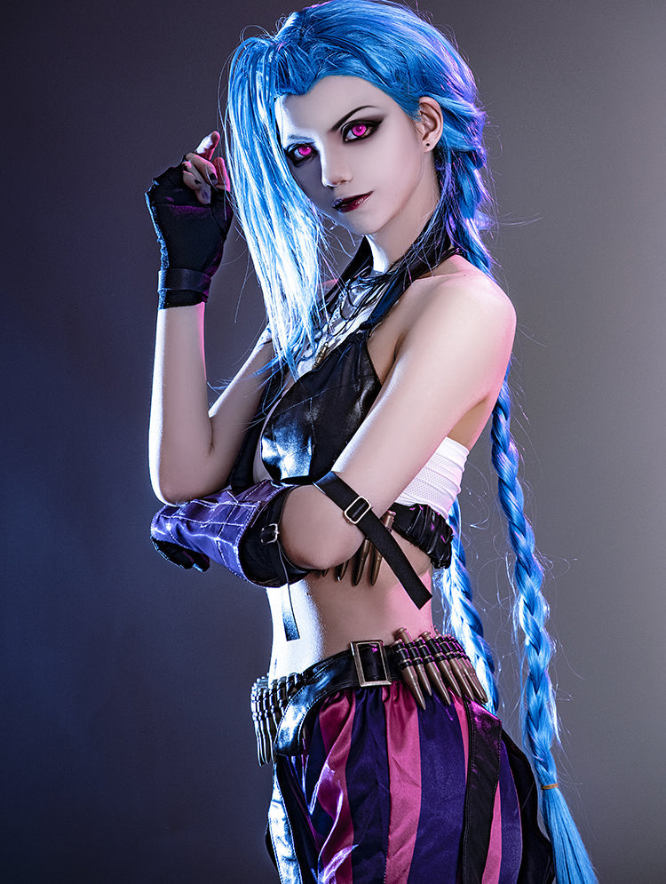 Game LOL Loose Cannon Jinx Top Level Cosplay Costumes