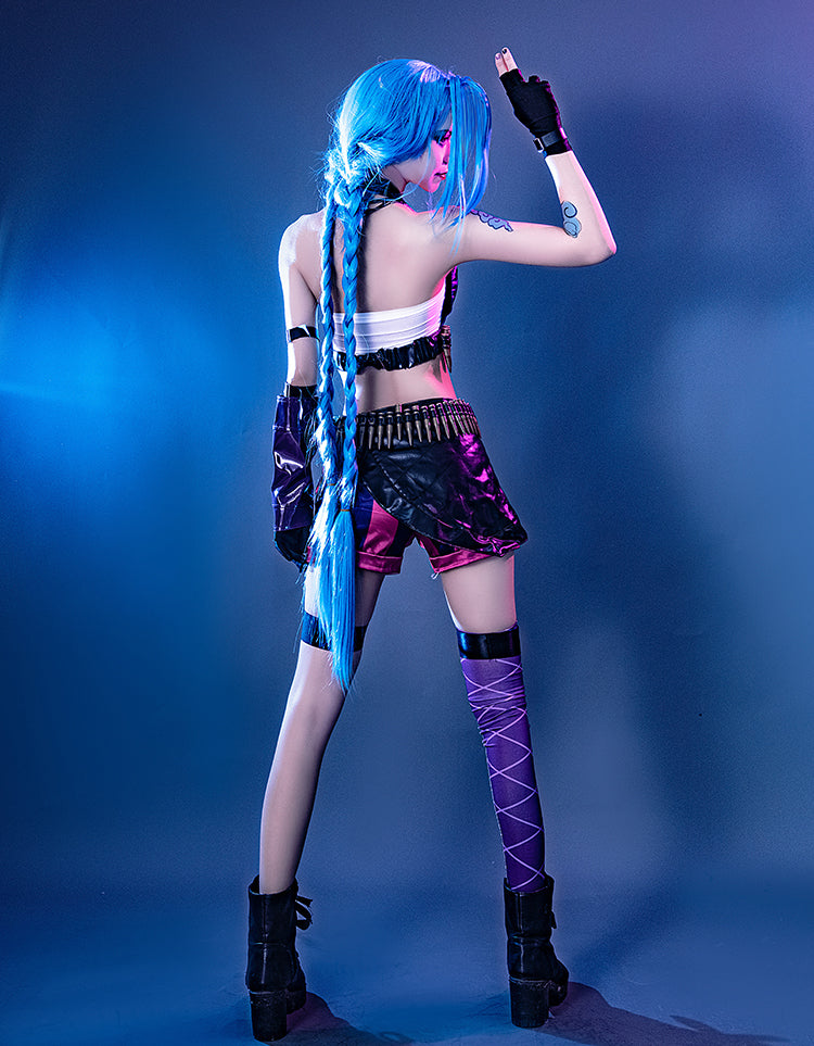 Game LOL Loose Cannon Jinx Top Level Cosplay Costumes